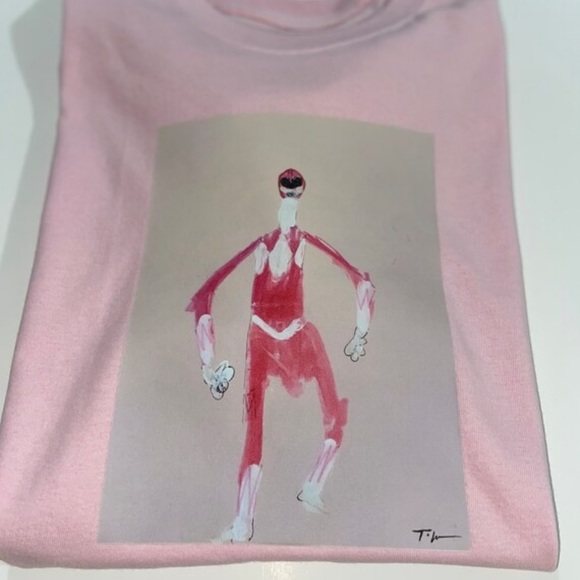 Art on Fabric Pink Power Ranger Tee - Picture 7 of 8